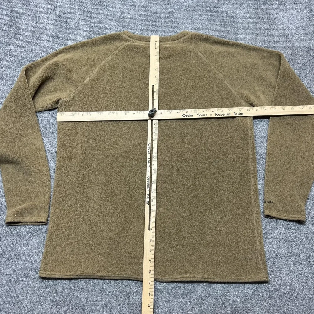 Cabela's Fleece Pullover Mens LT Beige Long Sleeve Crewneck Shirt Outdoor - Picture 7 of 9